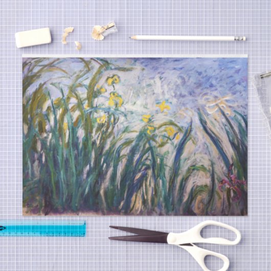Claude Monet - Geel en Paars Irises Tissuepapier (Craft)