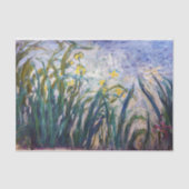 Claude Monet - Geel en Paars Irises Tissuepapier (Voorkant)