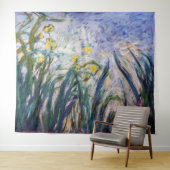 Claude Monet - Geel en Paars Irises Wandkleed (In Situ (horizontaal))