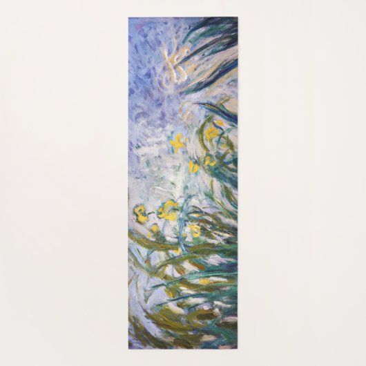 Claude Monet - Geel en Paars Irises Yogamat (Achterkant)