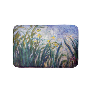 Claude Monet - Gele en Paarse Irissen Badmat