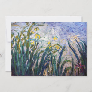 Claude Monet - Gele en Paarse Irissen Bedankkaart