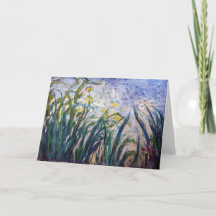 Claude Monet - Gele en Paarse Irissen Kaart