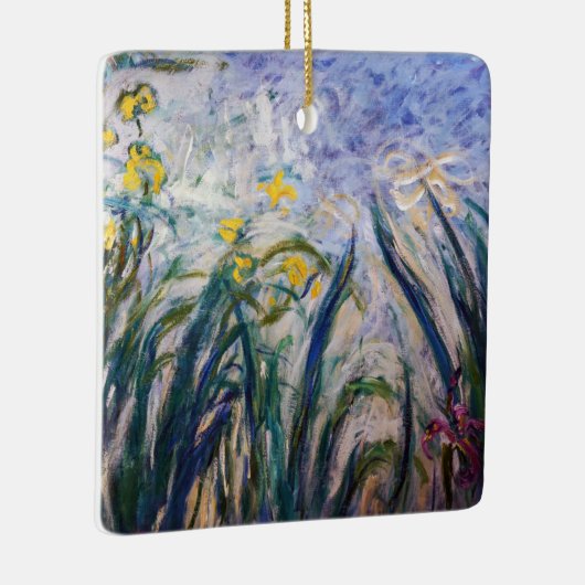 Claude Monet - Gele en paarse irissen Keramisch Ornament (Rechts)