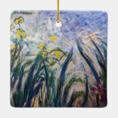 Claude Monet - Gele en paarse irissen Keramisch Ornament (Achterkant)