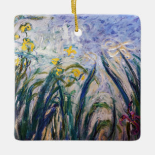 Claude Monet - Gele en paarse irissen Keramisch Ornament