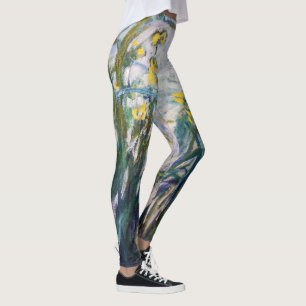 Claude Monet - Gele en Paarse Irissen Leggings