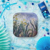 Claude Monet - Gele en Paarse Irissen Papieren Bordje (Feest)