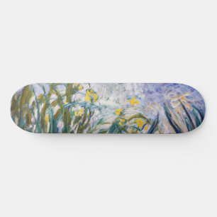 Claude Monet - Gele en Paarse Irissen Persoonlijk Skateboard