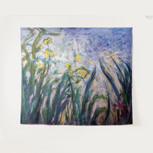 Claude Monet - Gele en Paarse Irissen Wandkleed