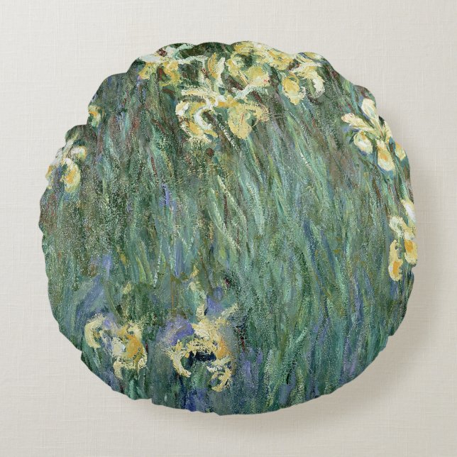 Claude Monet | Gele Iers Rond Kussen (Voorkant)