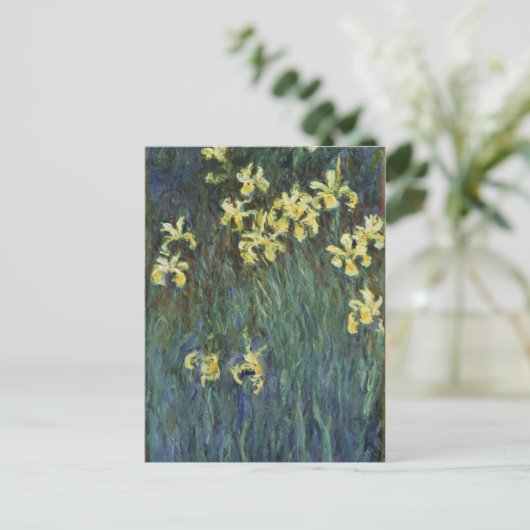 Claude Monet - Gele Irises Briefkaart (Staand voorkant)
