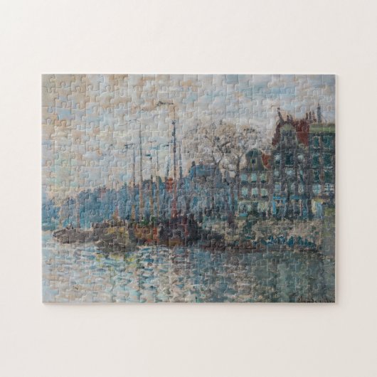 Claude Monet - Gezicht op Amsterdam Legpuzzel (Horizontaal)