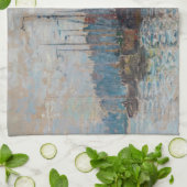 Claude Monet - Gezicht op Amsterdam Theedoek (Gevouwen)