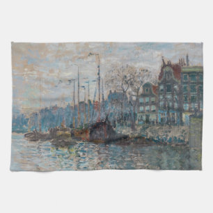 Claude Monet - Gezicht op Amsterdam Theedoek