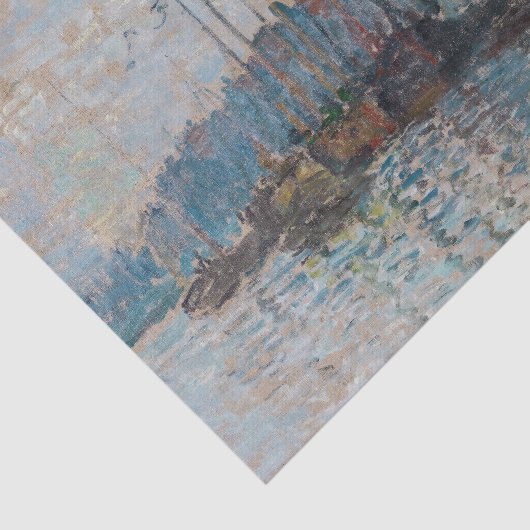 Claude Monet - Gezicht op Amsterdam Tissuepapier (Detail)