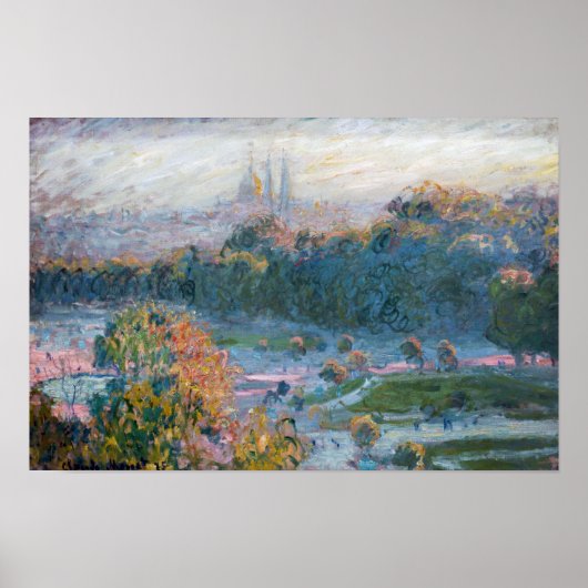 Claude Monet - Gezicht op de Tuilerieën, studie Poster (Voorkant)
