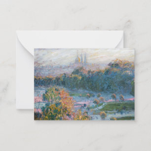 Claude Monet - Gezicht op de Tuileries, studie Notitiekaartje
