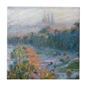Claude Monet - Gezicht op de Tuileries, studie Tegeltje