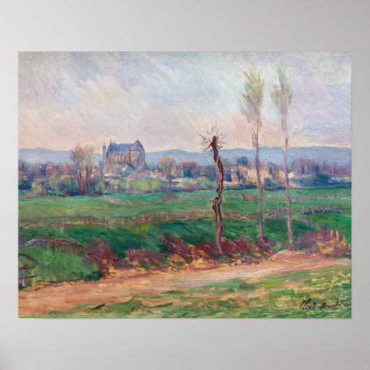 Claude Monet - Gezicht op Vernon Poster (Voorkant)