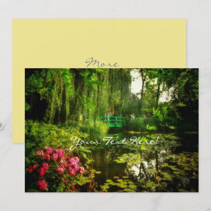 Claude Monet Giverny Vijver met Waterlelies Uitnod Kaart