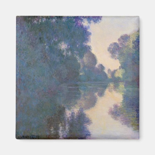Claude Monet | Goedemorgen op de Seine bij Giverny Magneet (Voorkant)