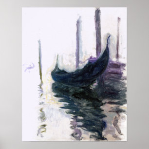 Claude Monet Gondola in Venetië Poster
