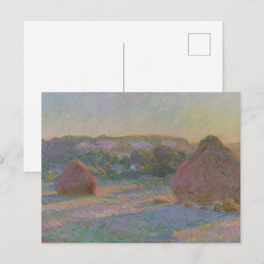 Claude Monet Graanschoven (Einde van de zomer) 189 Briefkaart (Voorkant / Achterkant)