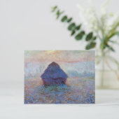 Claude Monet Grainstack, zon in de mist Briefkaart (Staand voorkant)