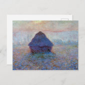 Claude Monet Grainstack, zon in de mist Briefkaart (Voorkant / Achterkant)