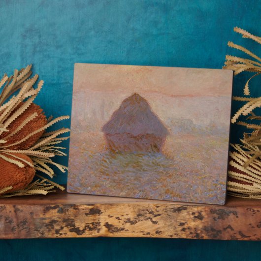Claude Monet | Grainstack, zon in de mist Fotoplaat (Zijkant)