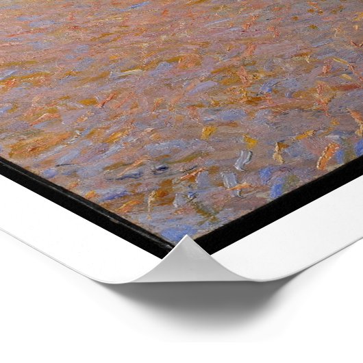 Claude Monet | Grainstack, zon in de mist Poster (Hoek)