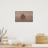 Claude Monet | Grainstack, zon in de mist Poster (Keuken)