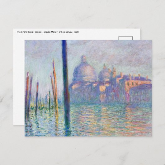 Claude Monet - Grand Canal, Venetië Briefkaart (Voorkant / Achterkant)