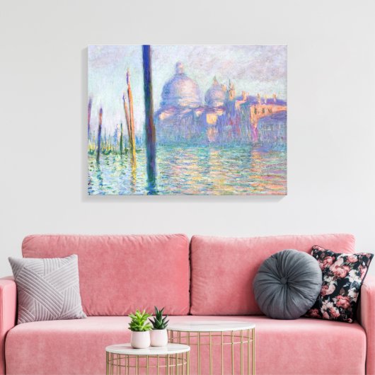 Claude Monet - Grand Canal, Venetië Canvas Afdruk (Insitu (Woonkamer))