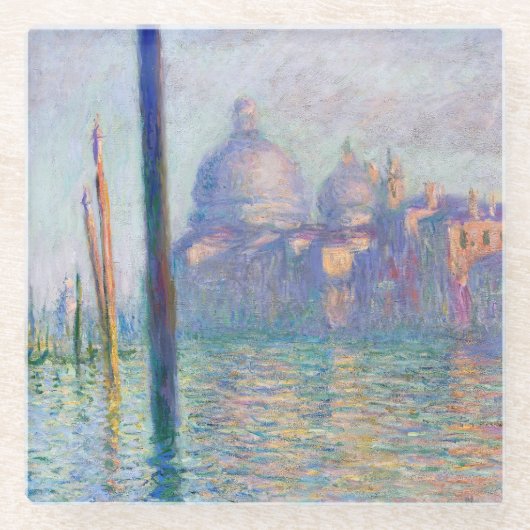Claude Monet - Grand Canal, Venetië Glazen Onderzetter (Voorkant)