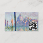 Claude Monet - Grand Canal, Venetië - QR-code Visitekaartje (Voorkant)