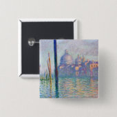 Claude Monet - Grand Canal, Venetië Vierkante Button 5,1 Cm (Voorkant /achterkant)