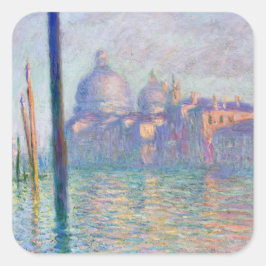 Claude Monet - Grand Canal, Venetië Vierkante Sticker