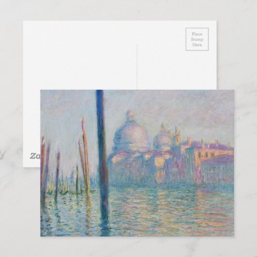 Claude Monet Grand Canal Venice Italië Reis Briefkaart (Voorkant / Achterkant)