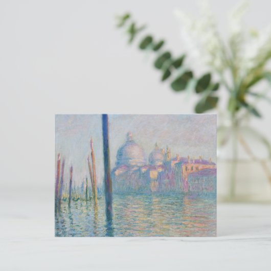 Claude Monet Grand Canal Venice Italië Reis Feestdagenkaart (Staand voorkant)