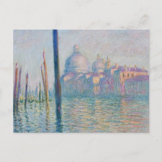 Claude Monet Grand Canal Venice Italië Reis Feestdagenkaart (Voorkant)