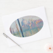 Claude Monet Grand Canal Venice Italië Reis Ovale Sticker (Envelop)