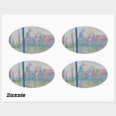 Claude Monet Grand Canal Venice Italië Reis Ovale Sticker (Vel)