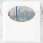 Claude Monet Grand Canal Venice Italië Reis Ovale Sticker (Tas)
