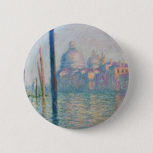 Claude Monet Grand Canal Venice Italië Reis Ronde Button 5,7 Cm (Voorkant)