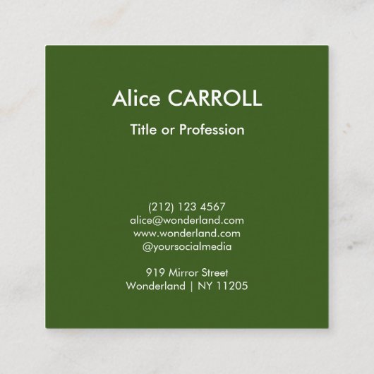 Claude Monet - Groene Harmonie - QR Code Vierkante Visitekaartje (Achterkant)