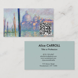 Claude Monet - Grote Kanaal, Venetië - QR Code Visitekaartje