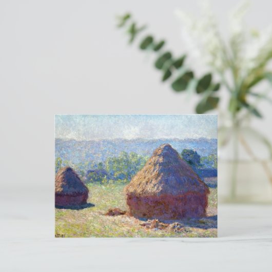 Claude Monet Haystack, Einde van de zomer Briefkaart (Staand voorkant)