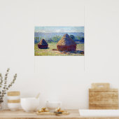 Claude Monet Haystack, Einde van de zomer Poster (Keuken)